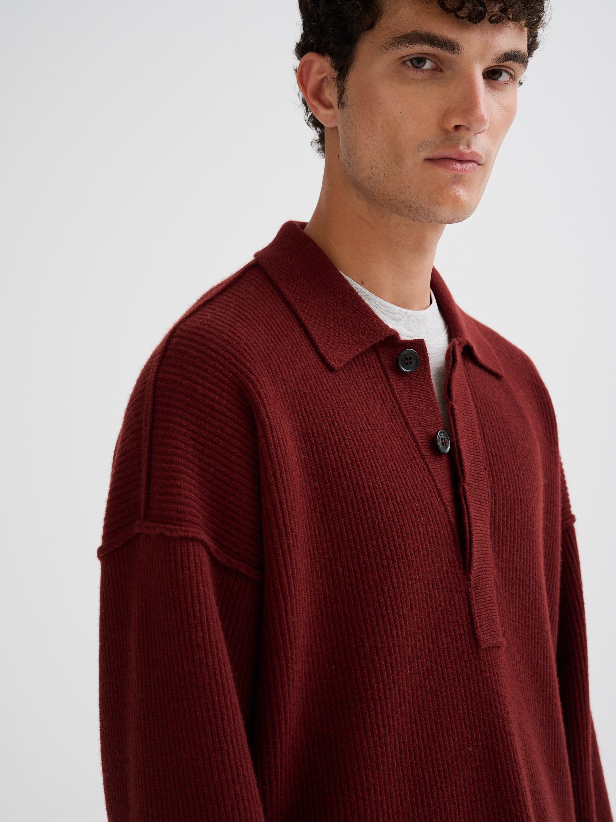 Polo a coste oversize
