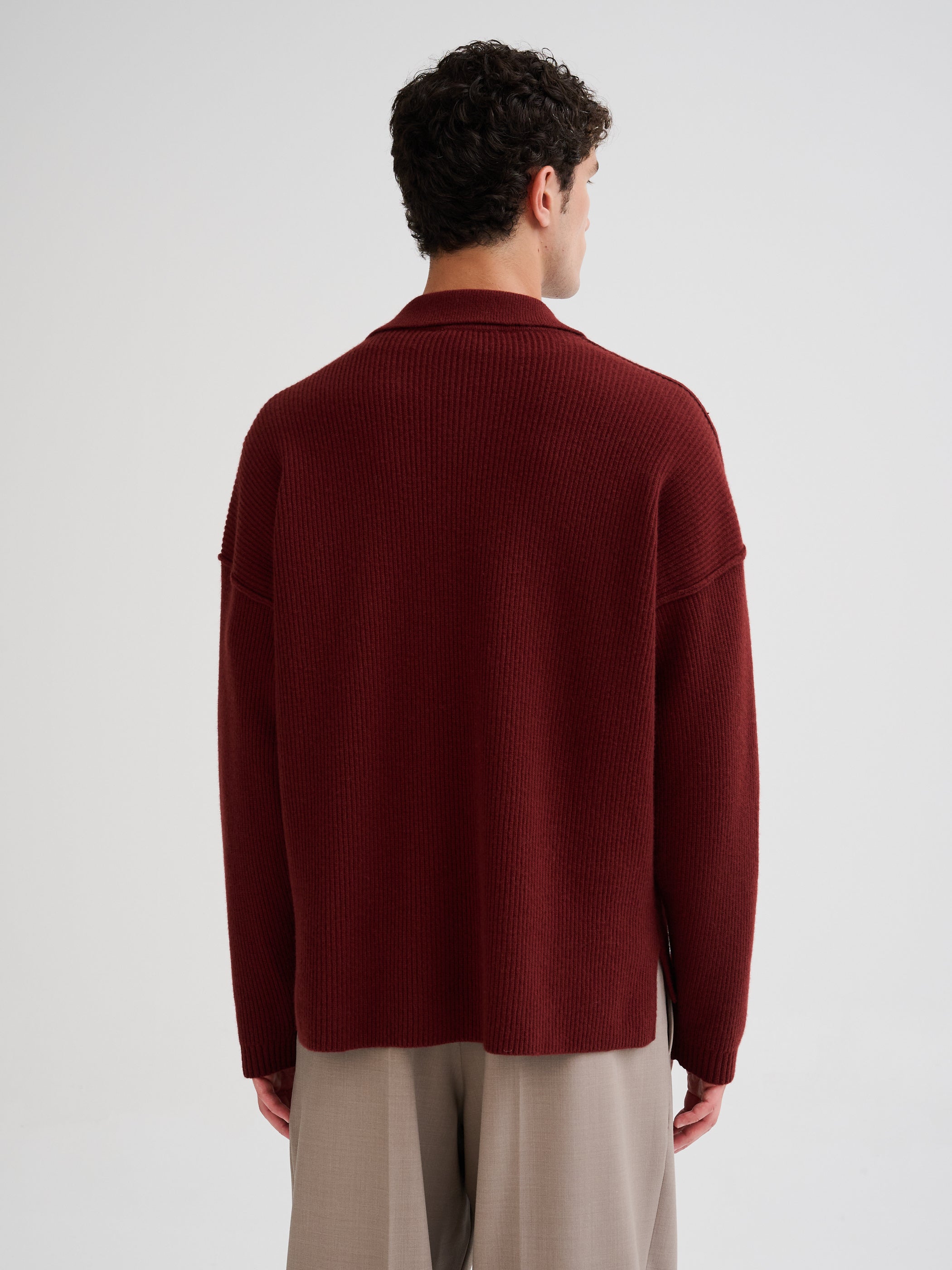Polo a coste oversize