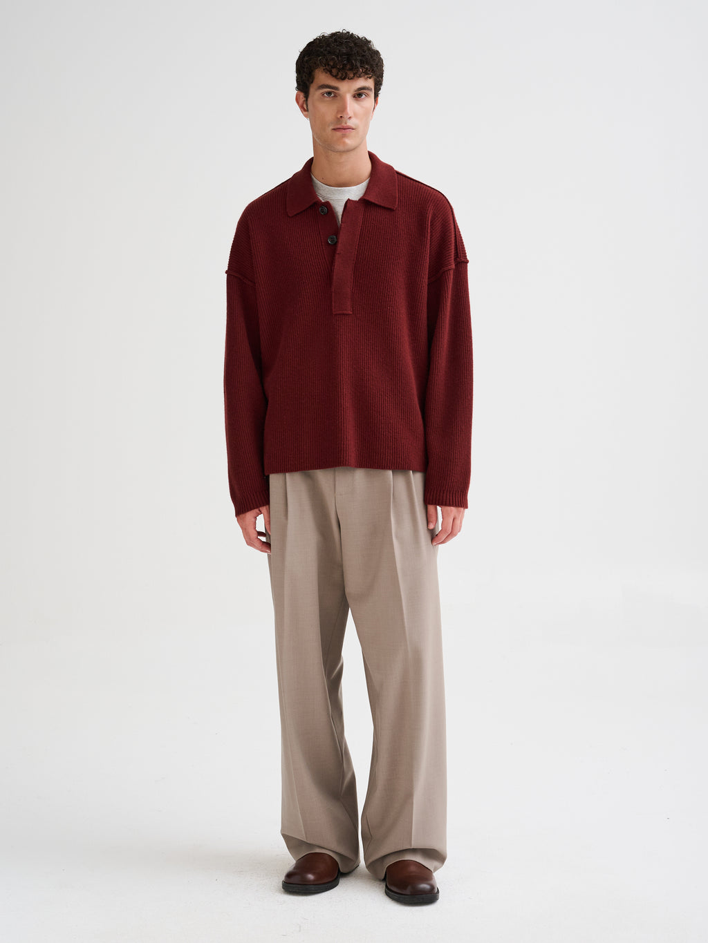 Polo a coste oversize