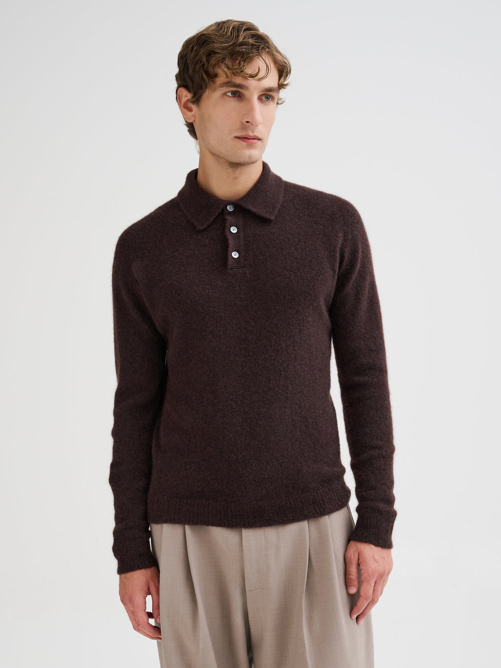 Polo in cashmere e seta