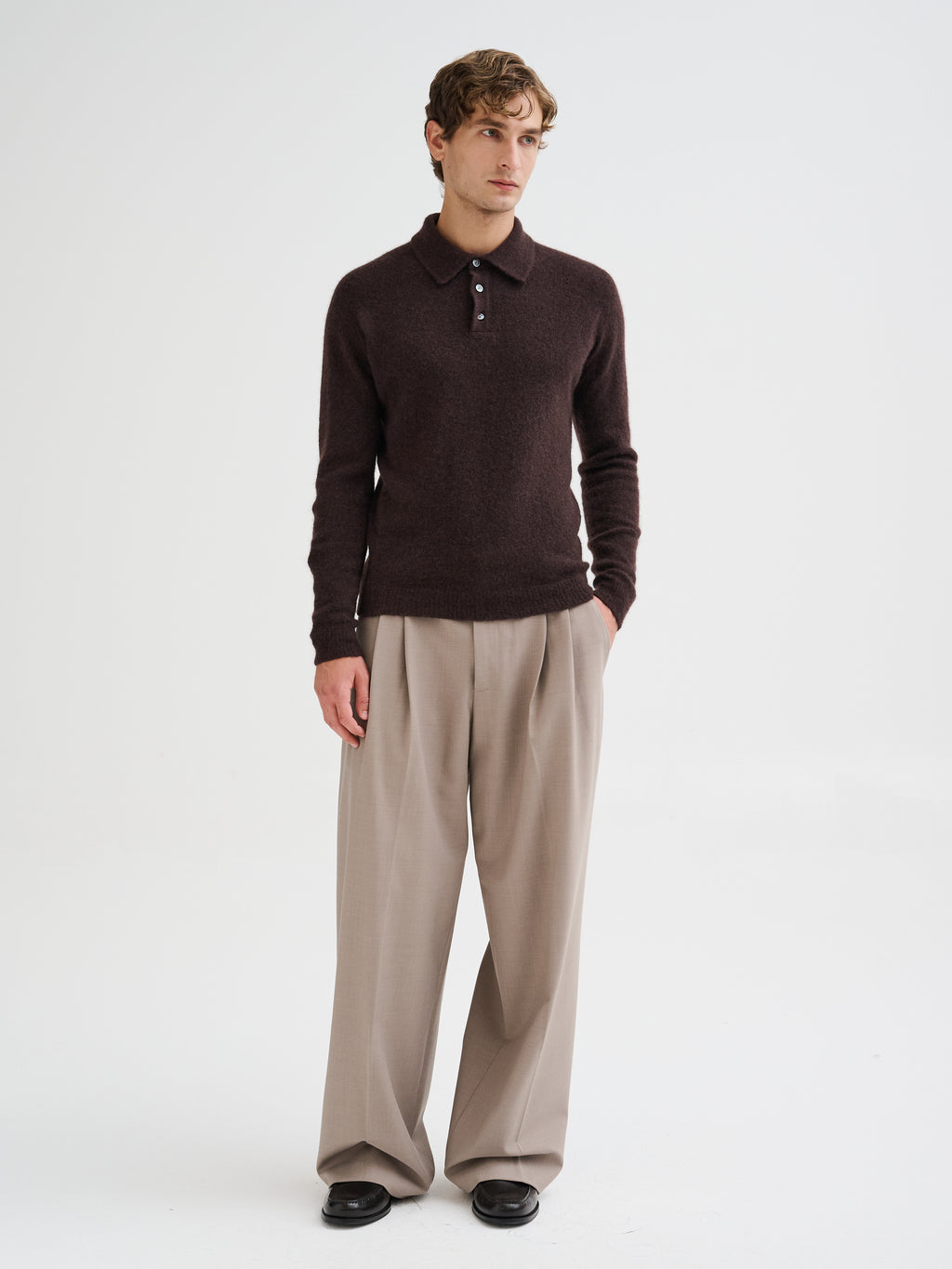 Polo in cashmere e seta