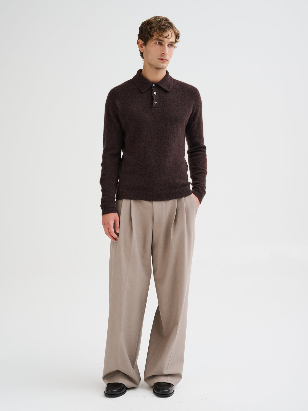 Polo in cashmere e seta