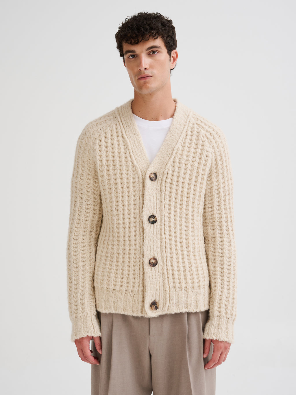 Cardigan in cashmere e seta