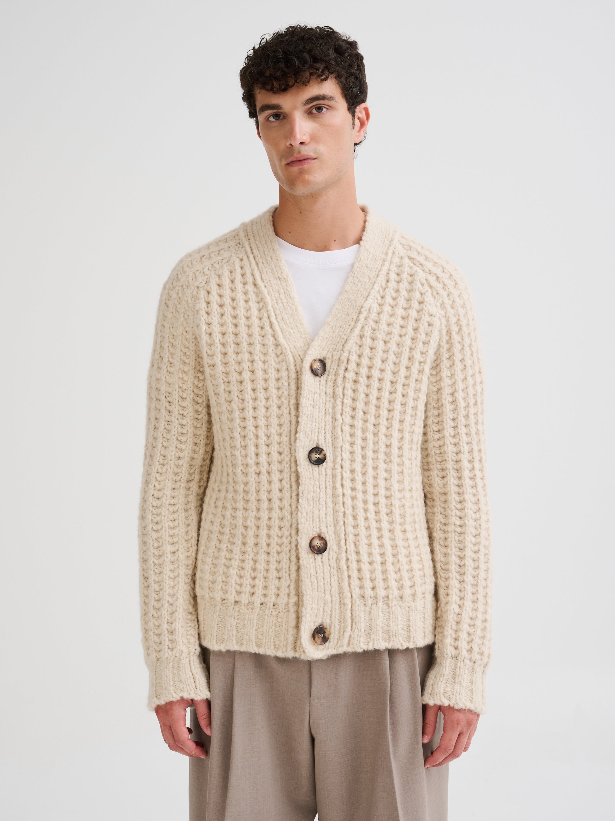 Cardigan in cashmere e seta