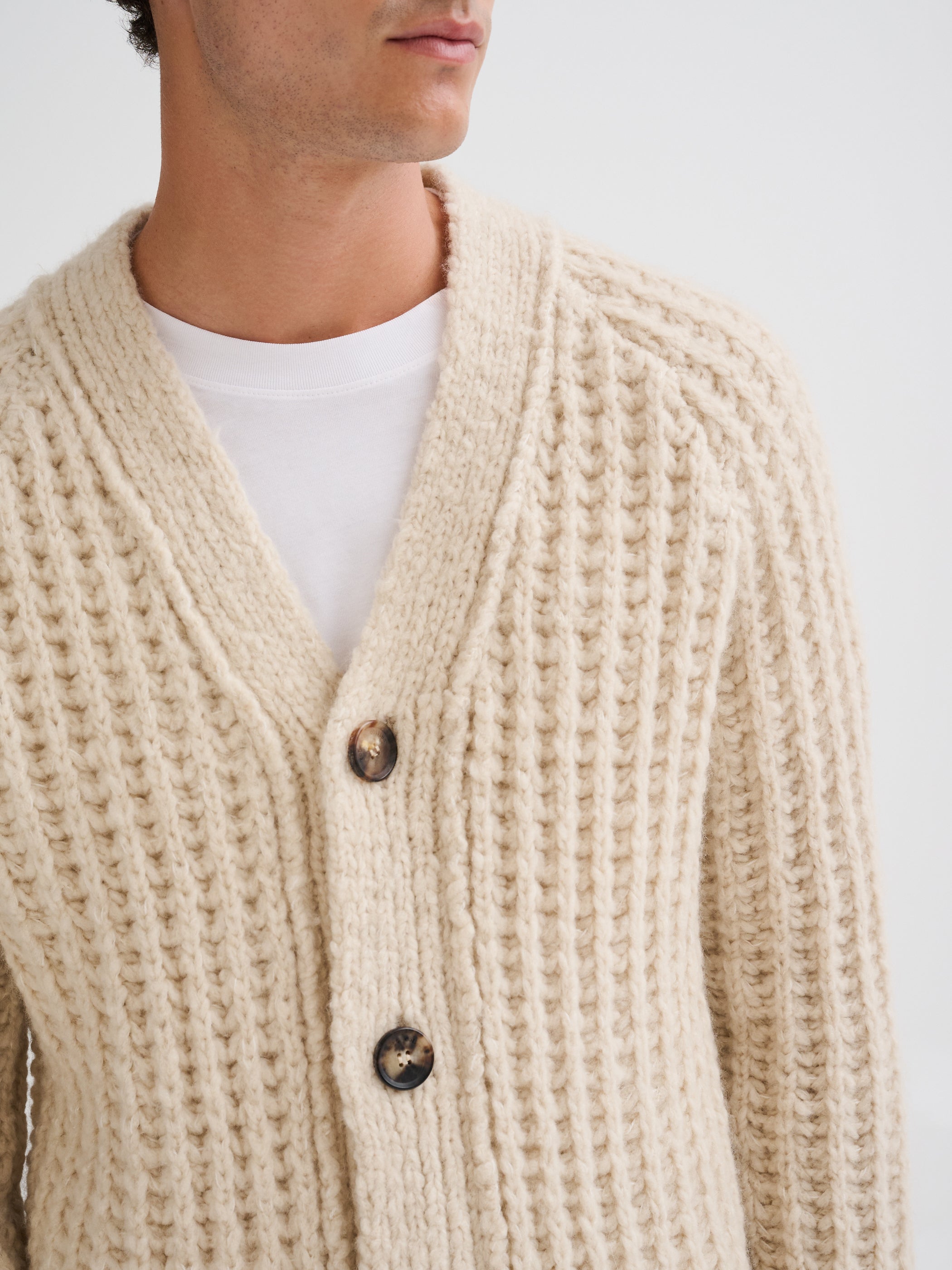Cardigan in cashmere e seta