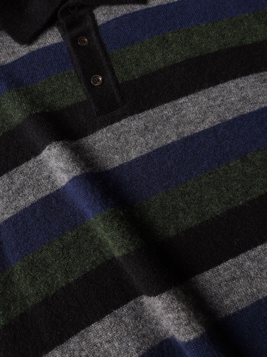 Polo a righe in cashmere e seta