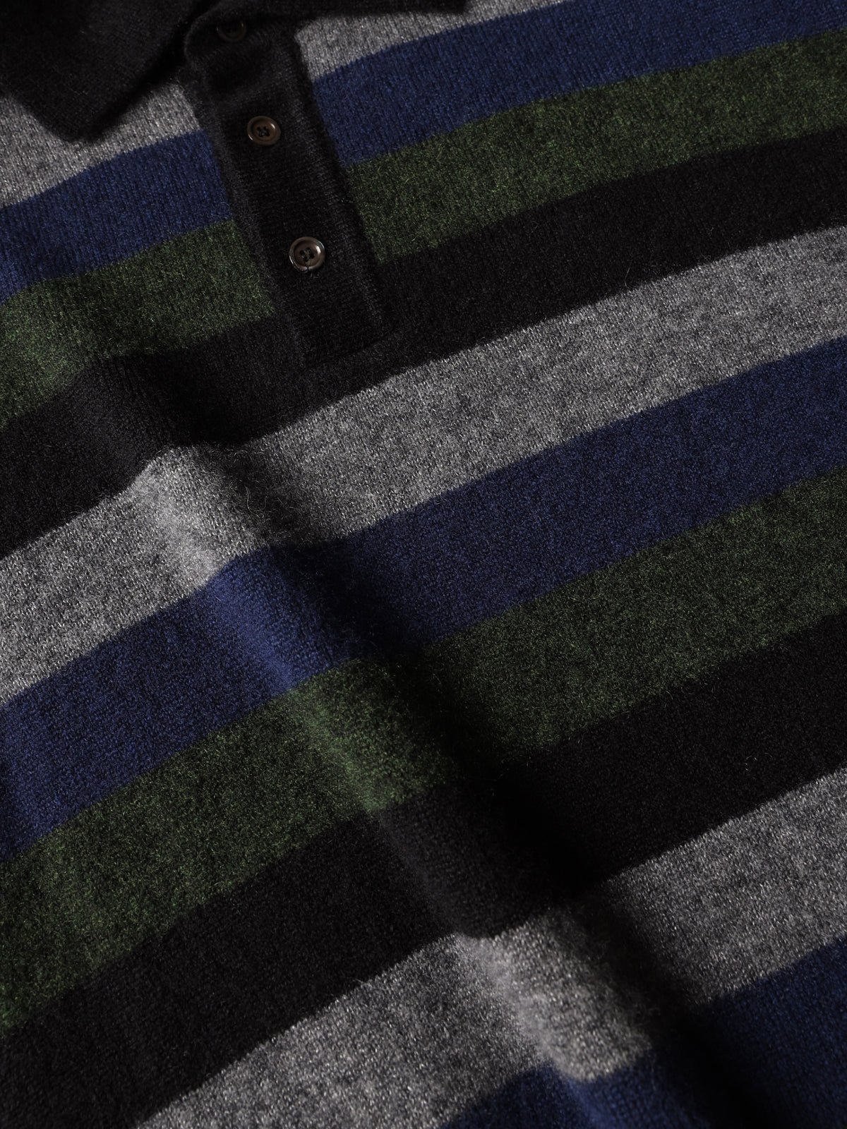 Polo a righe in cashmere e seta