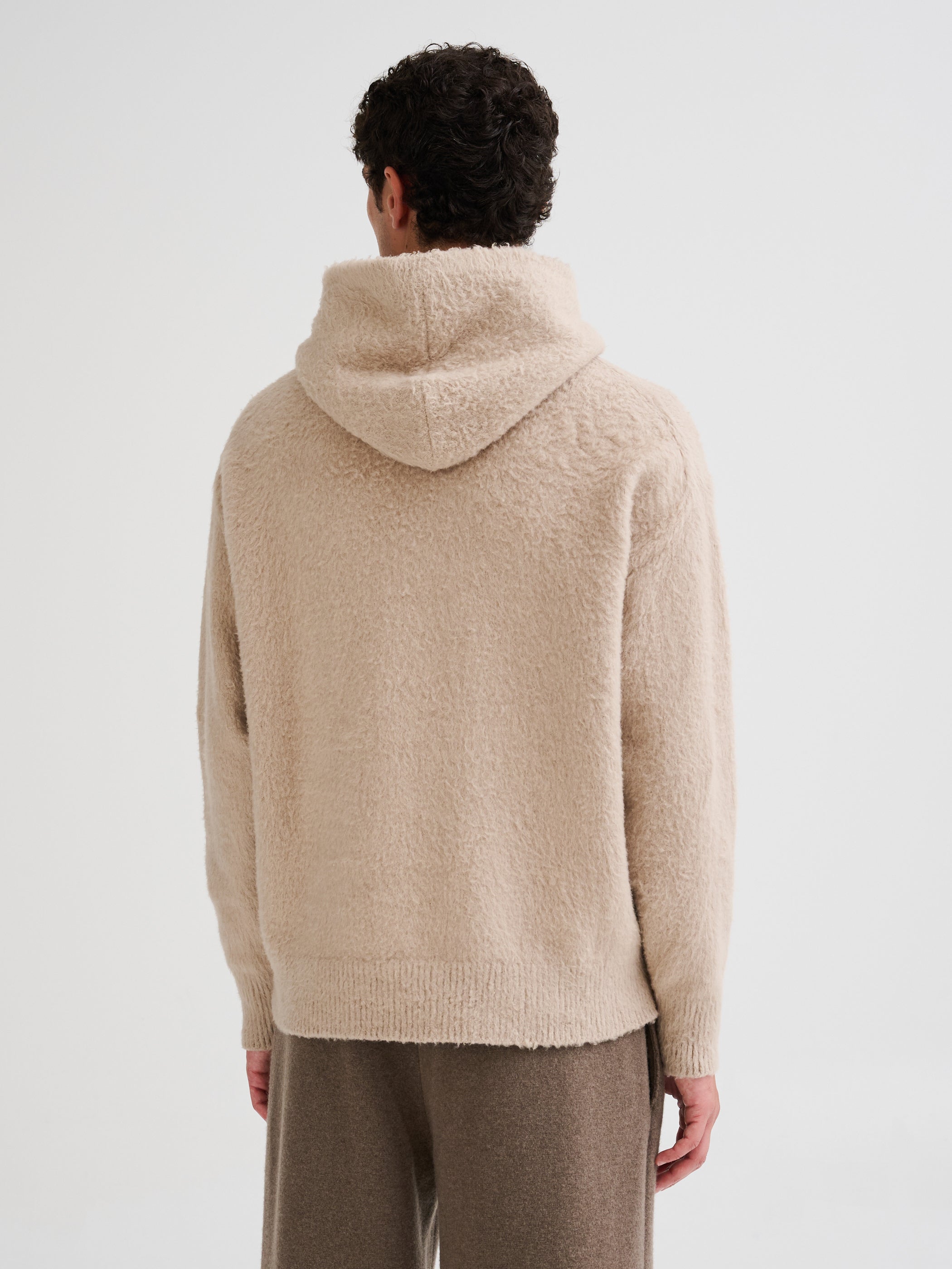 Felpa brushed con cappuccio