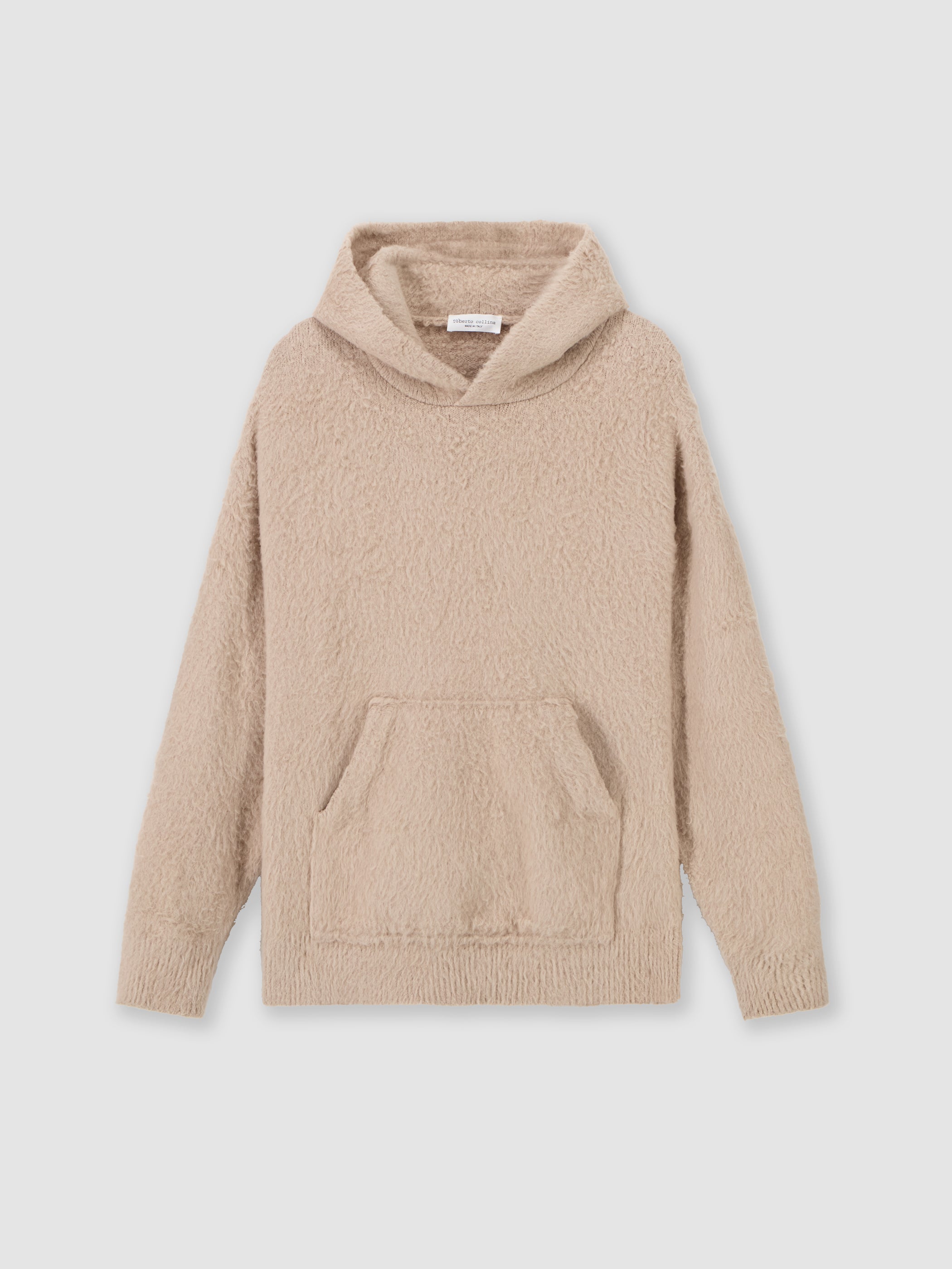 Felpa brushed con cappuccio