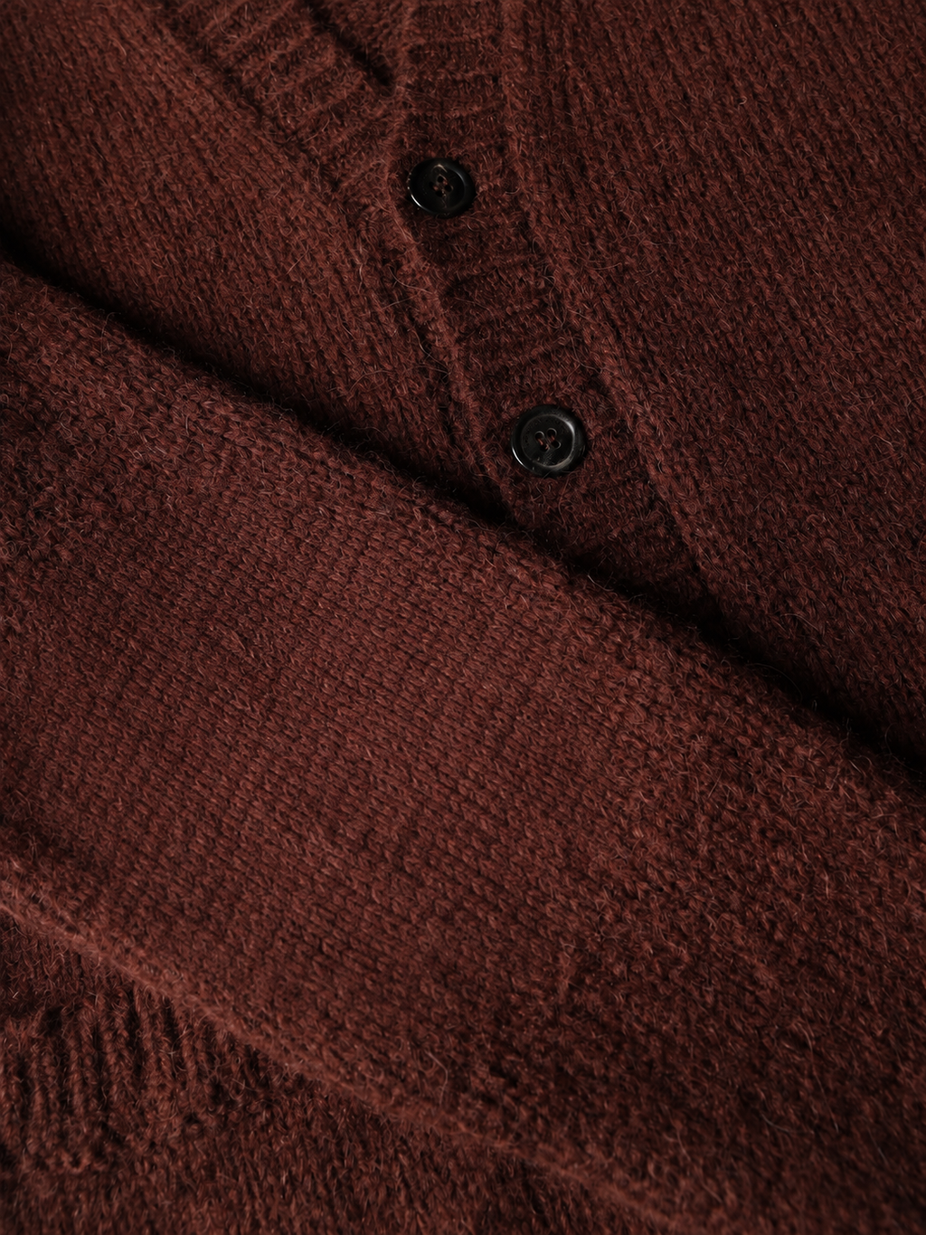 Cardigan con cuciture a contrasto in alpaca