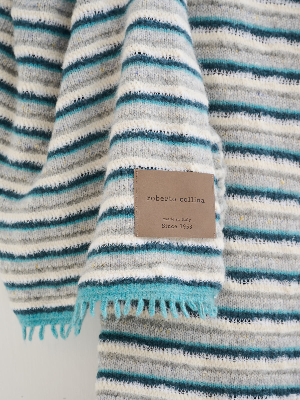 Coperta multicolor in filati d'archivio