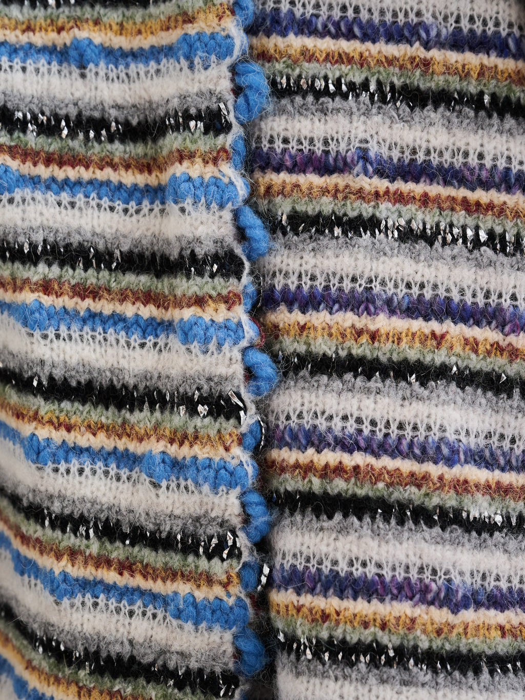 Coperta multicolor in filati d'archivio