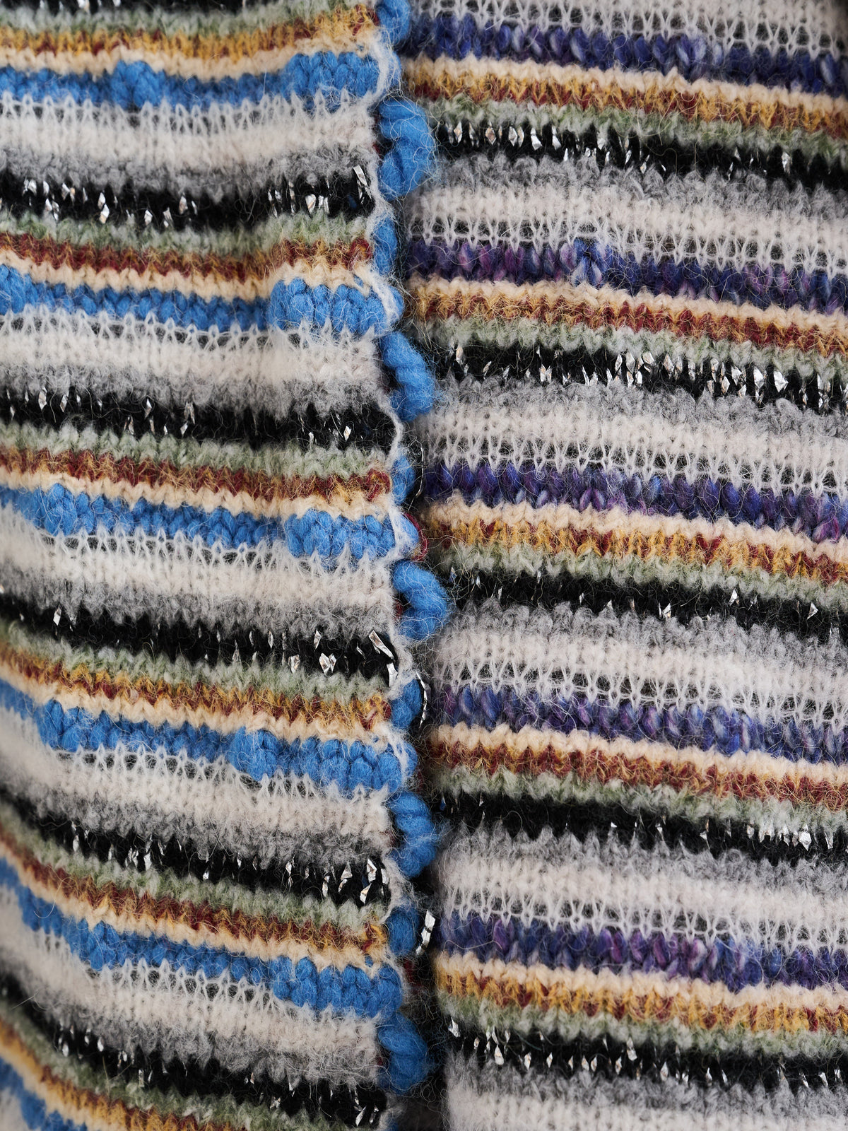Coperta multicolor in filati d'archivio