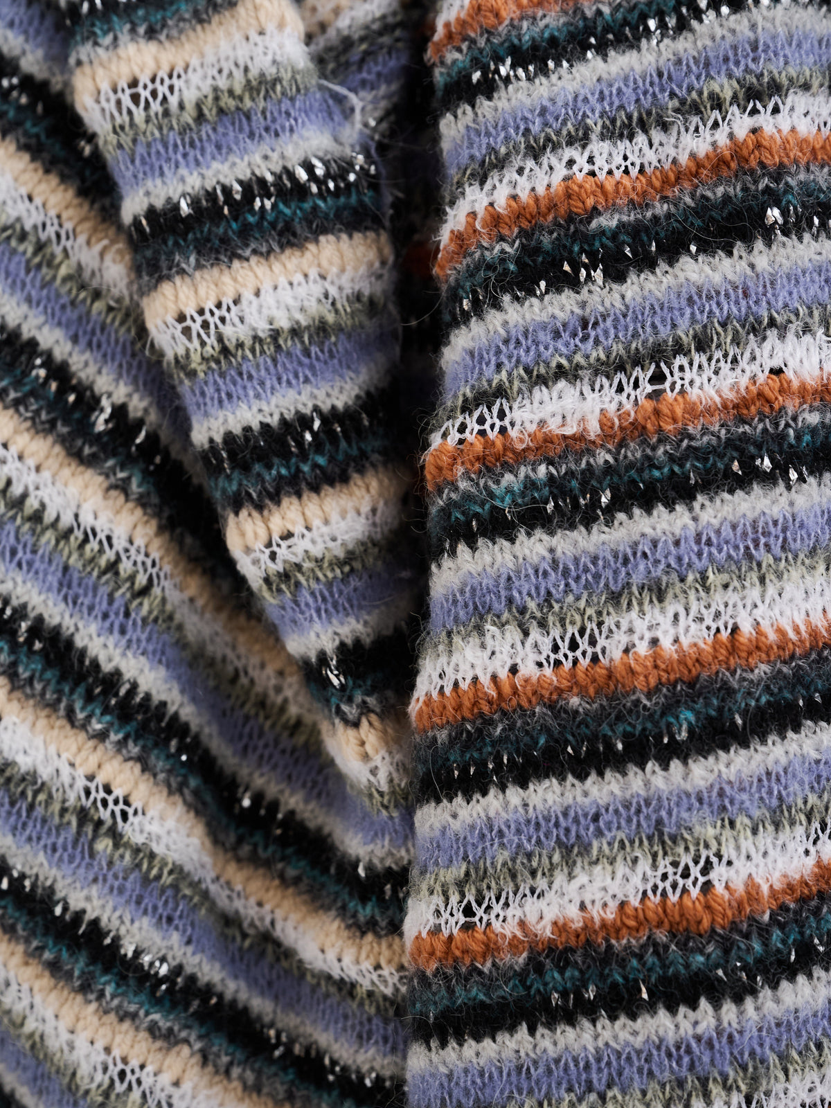Coperta multicolor in filati d'archivio