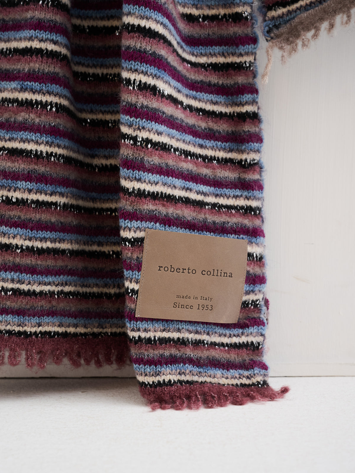 Coperta multicolor in filati d'archivio
