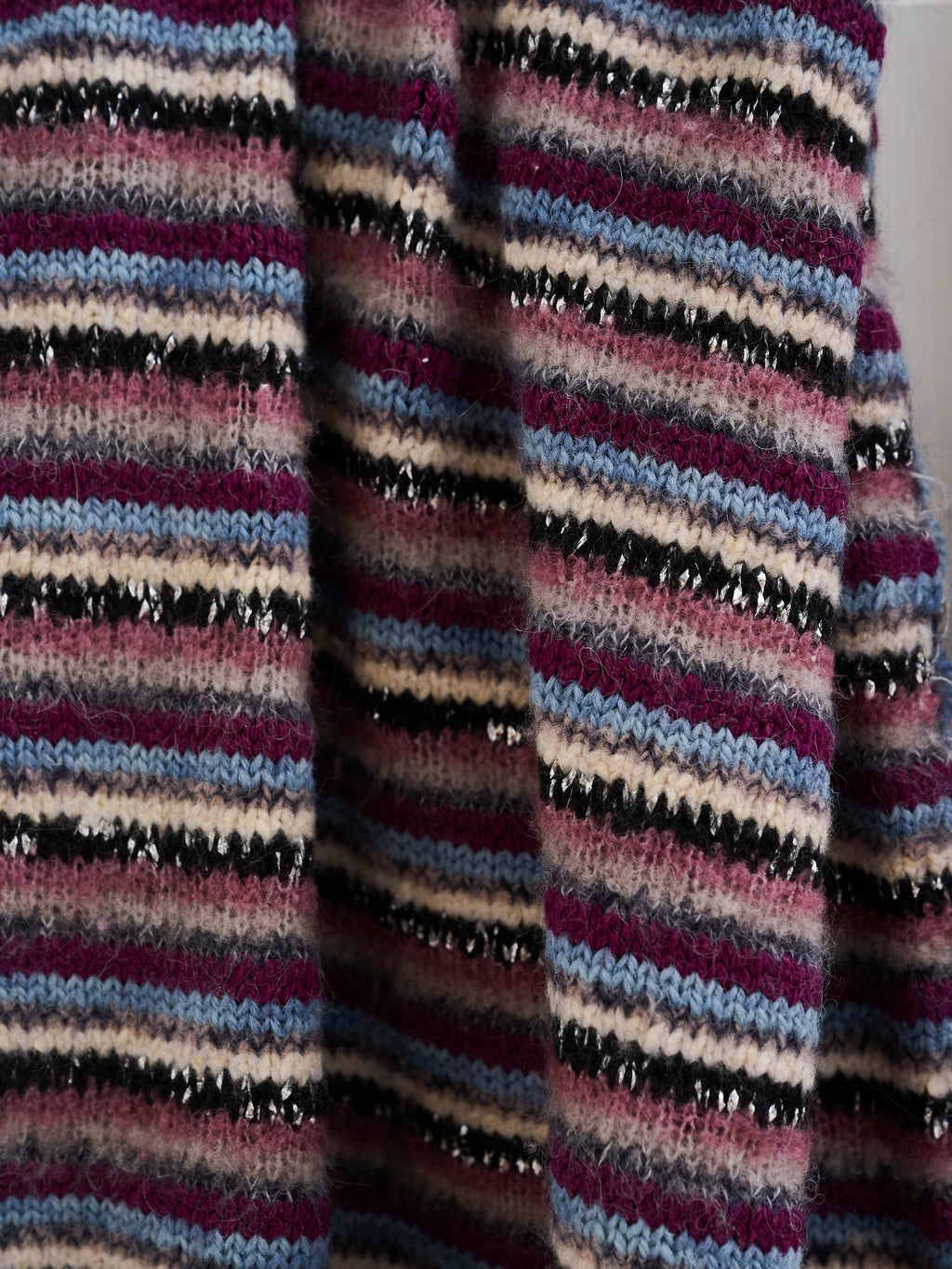 Coperta multicolor in filati d'archivio