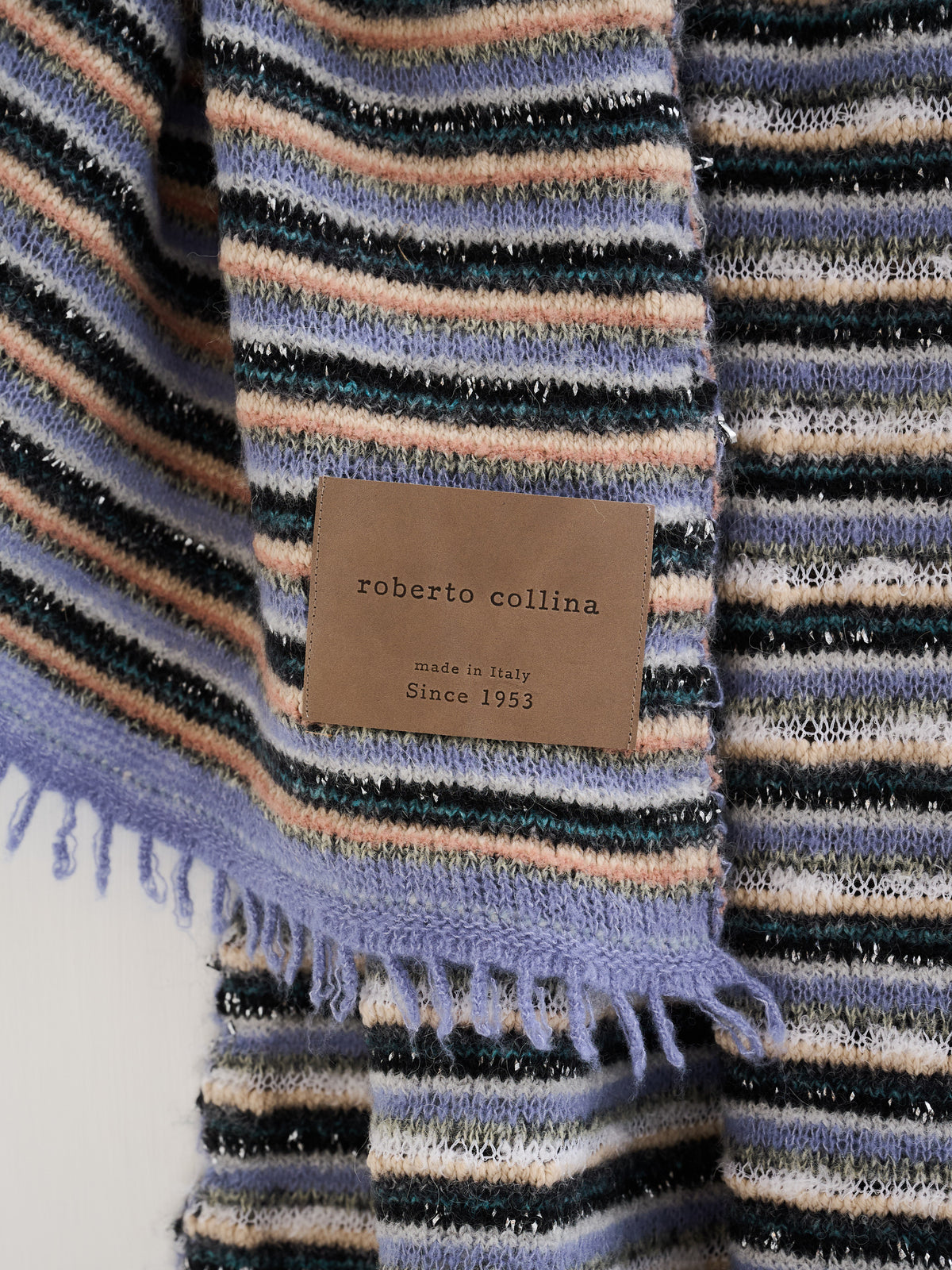 Coperta multicolor in filati d'archivio