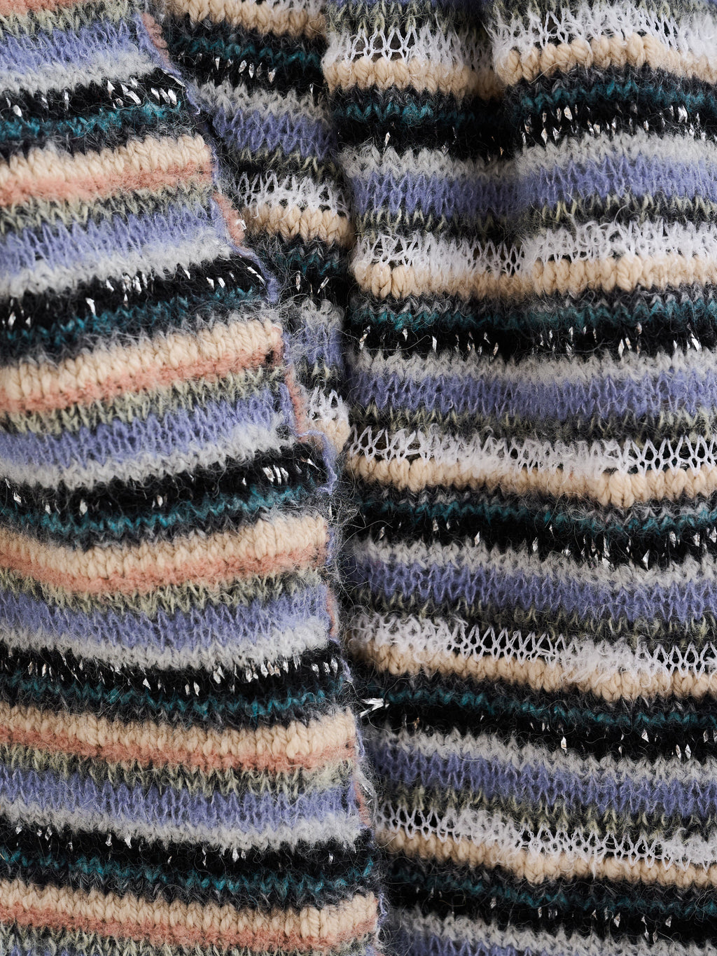 Coperta multicolor in filati d'archivio