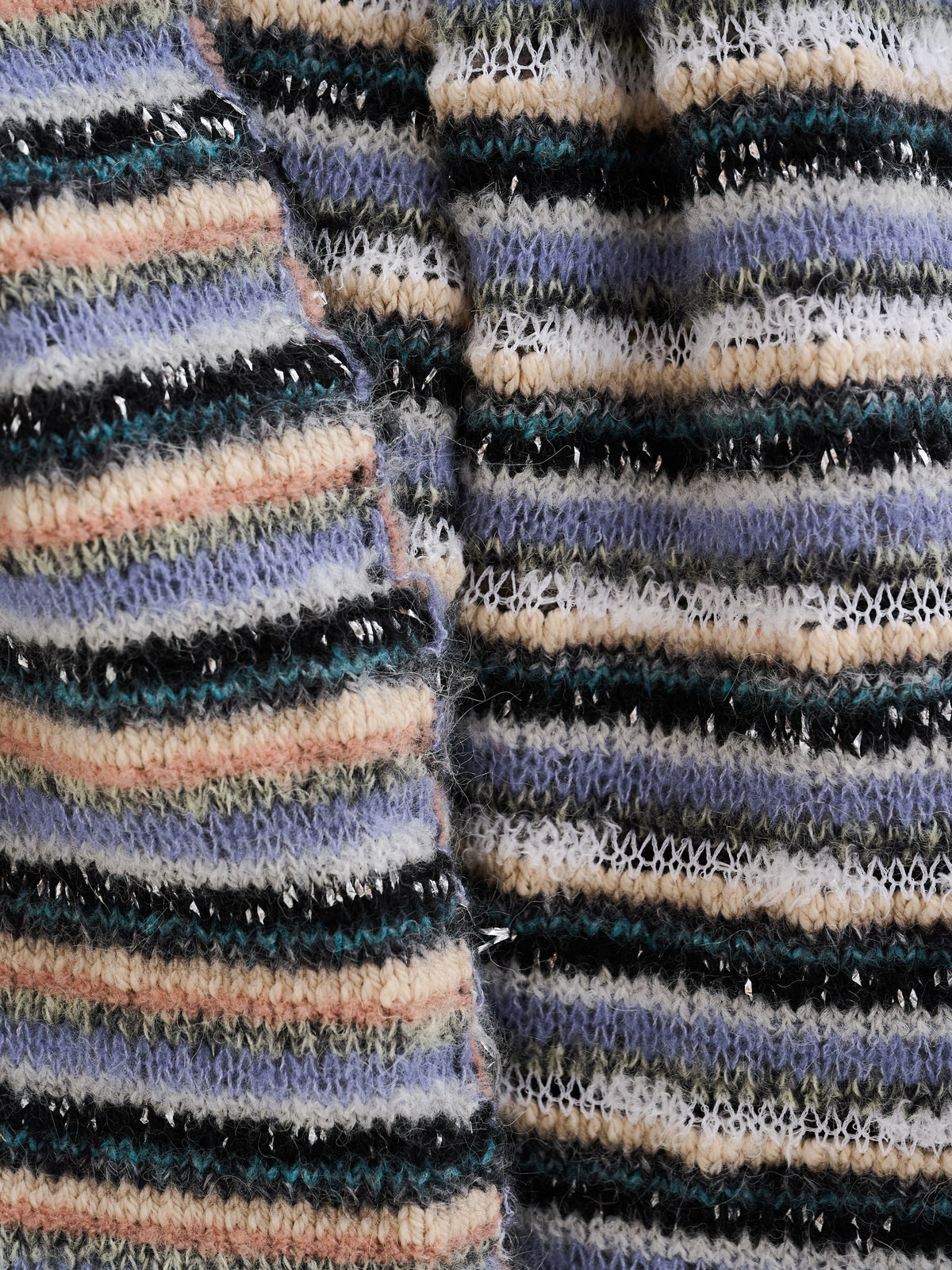 Coperta multicolor in filati d'archivio