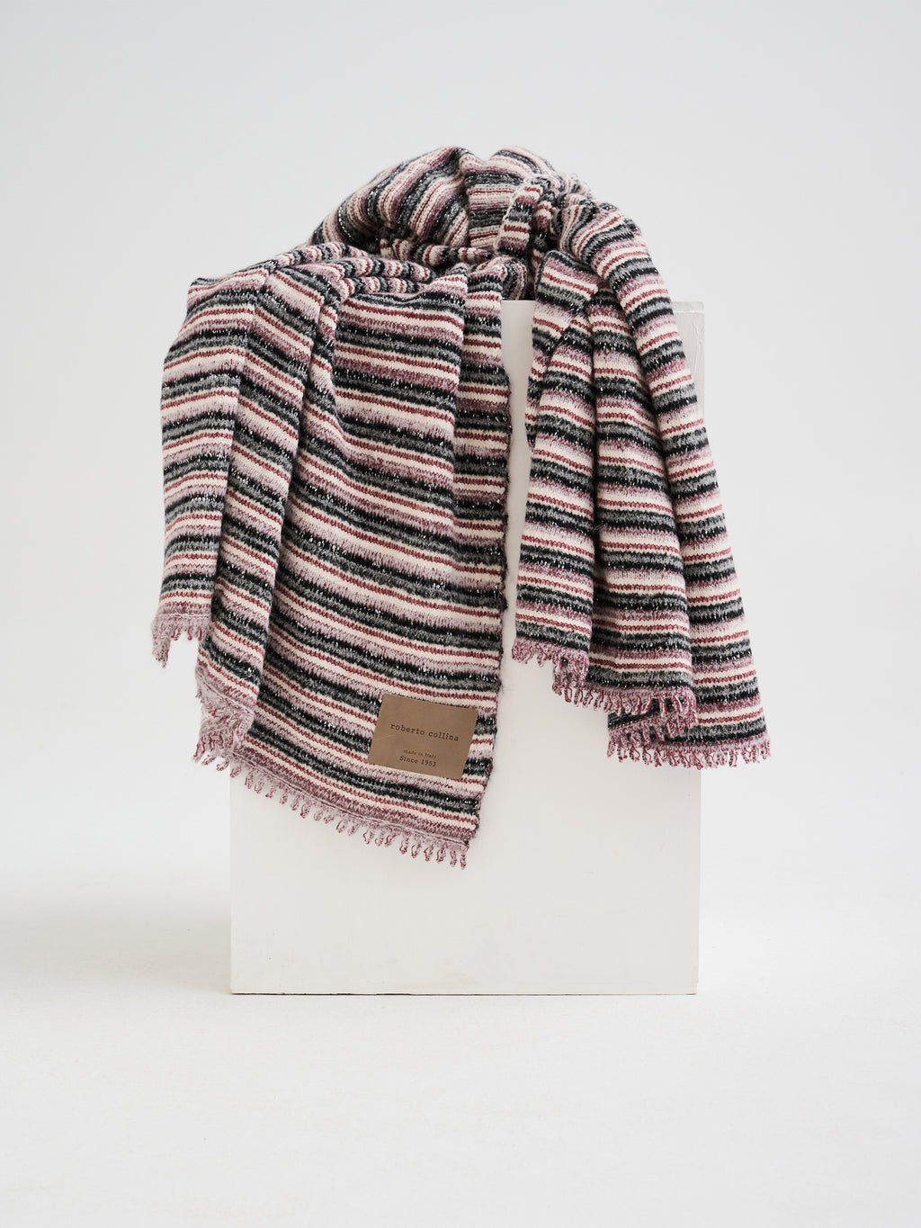 Coperta multicolor in filati d'archivio