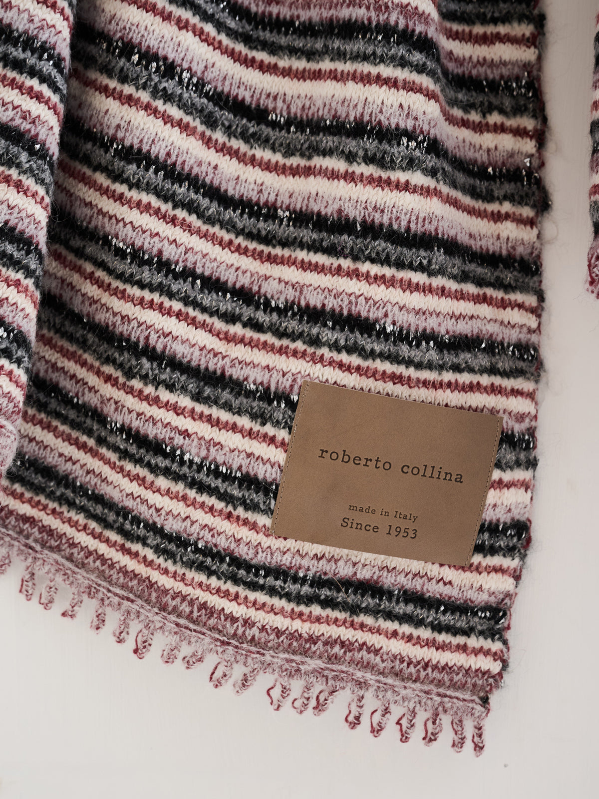 Coperta multicolor in filati d'archivio