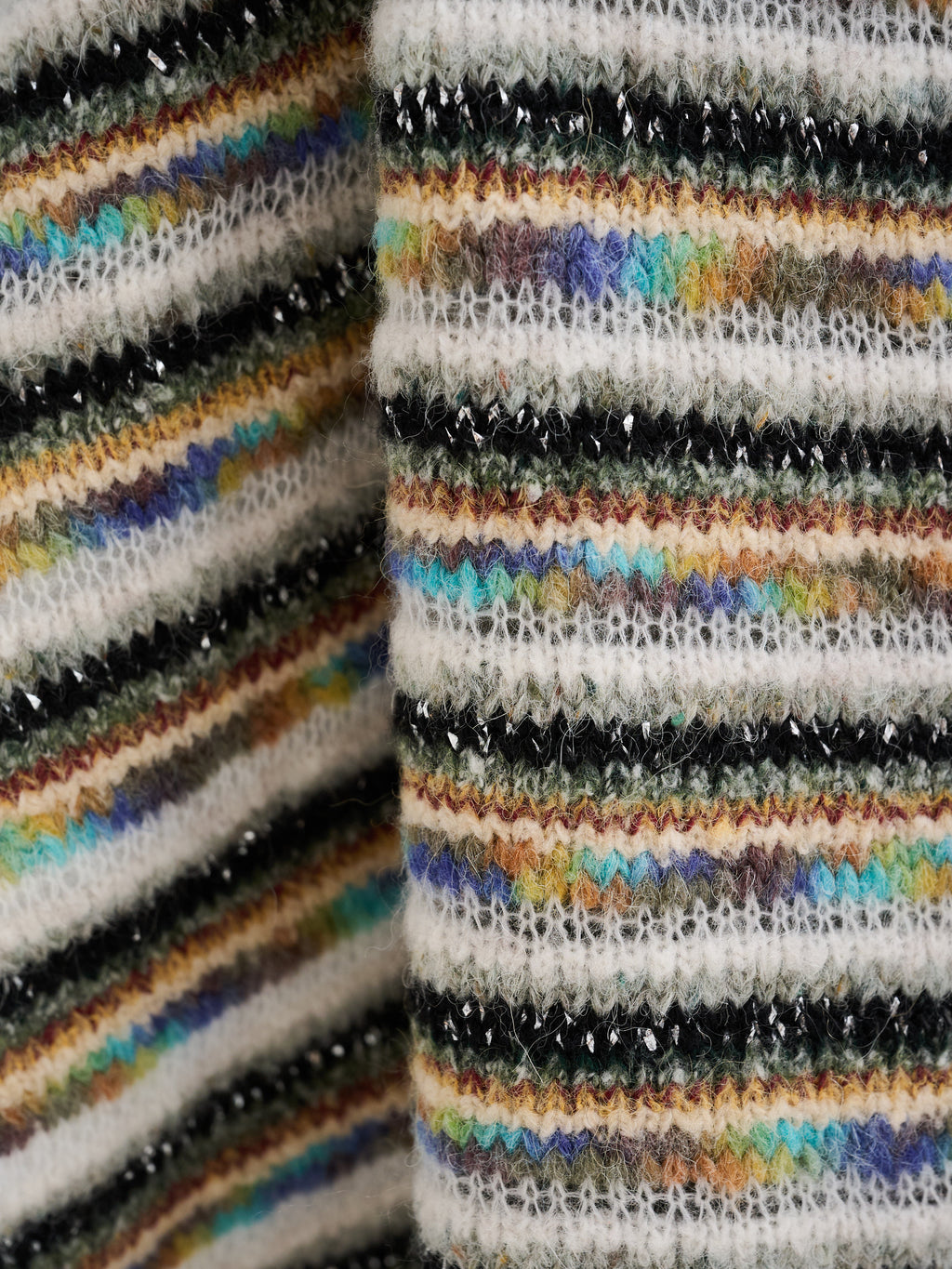 Coperta multicolor in filati d'archivio