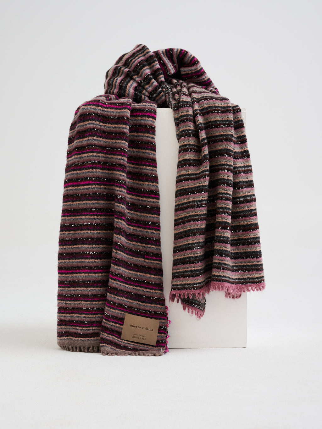 Coperta multicolor in filati d'archivio