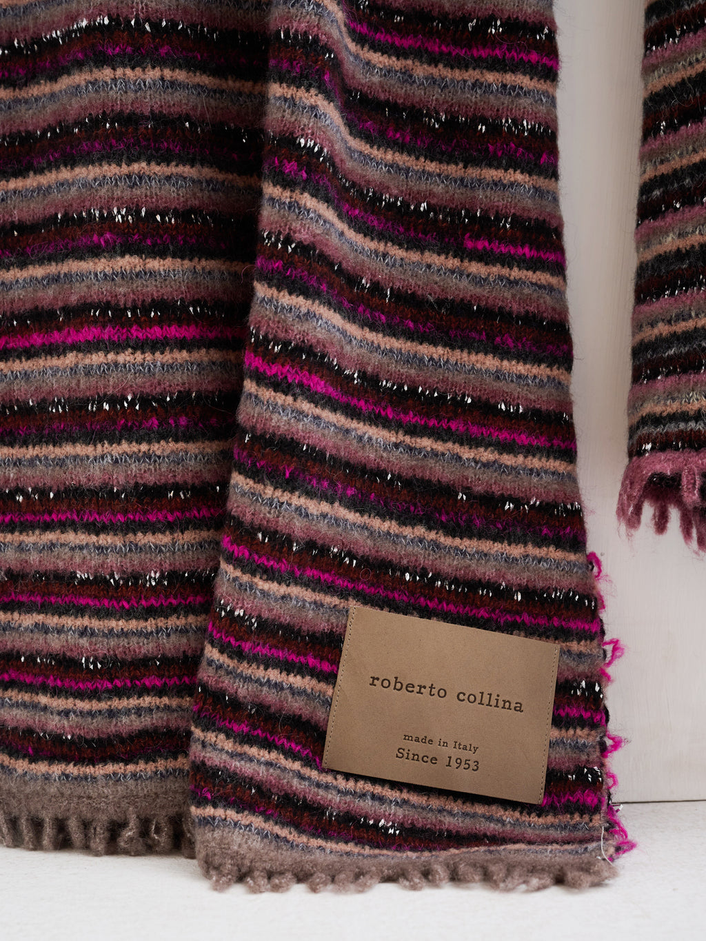 Coperta multicolor in filati d'archivio