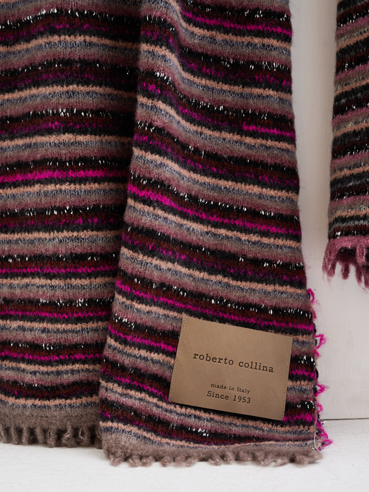 Coperta multicolor in filati d'archivio