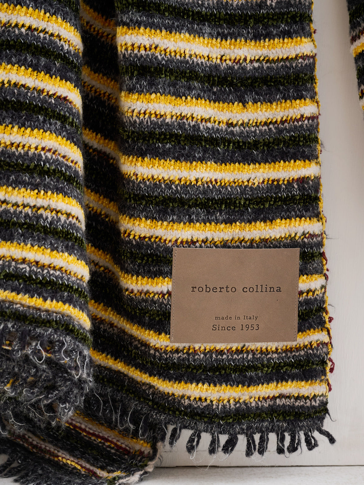 Coperta multicolor in filati d'archivio