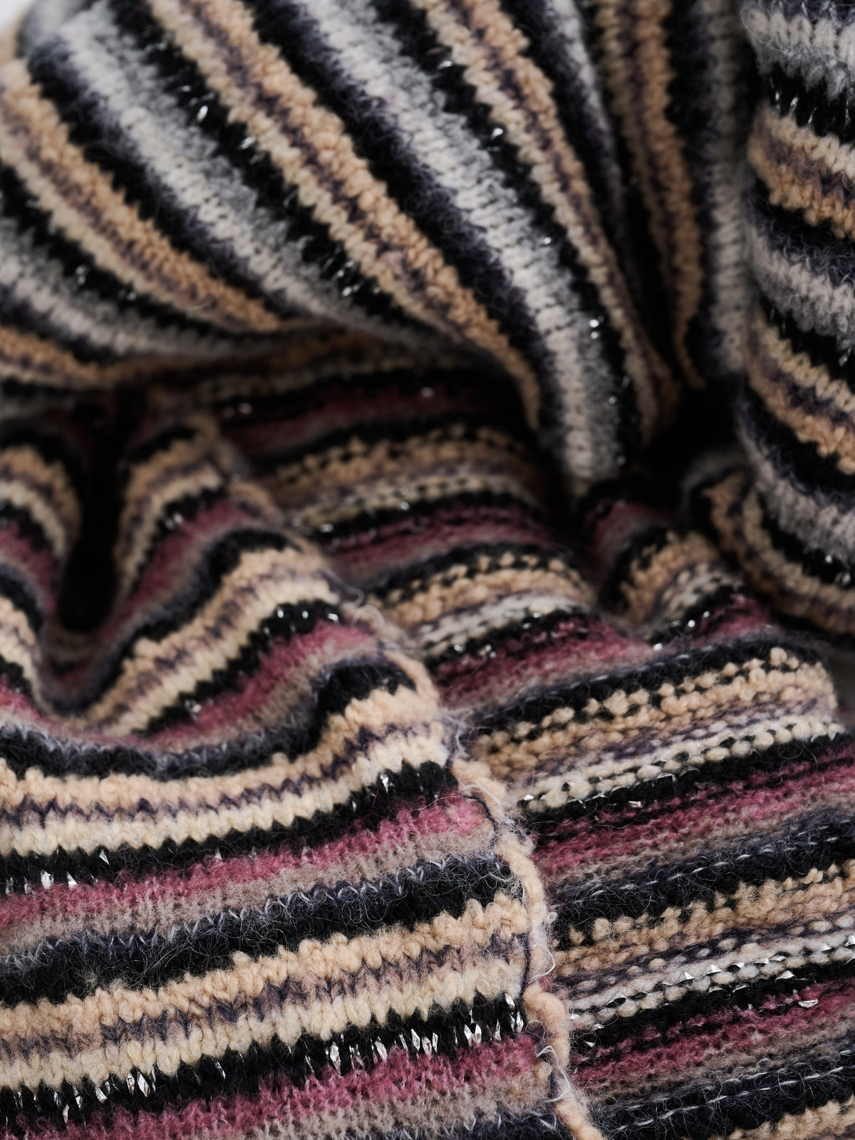 Coperta multicolor in filati d'archivio