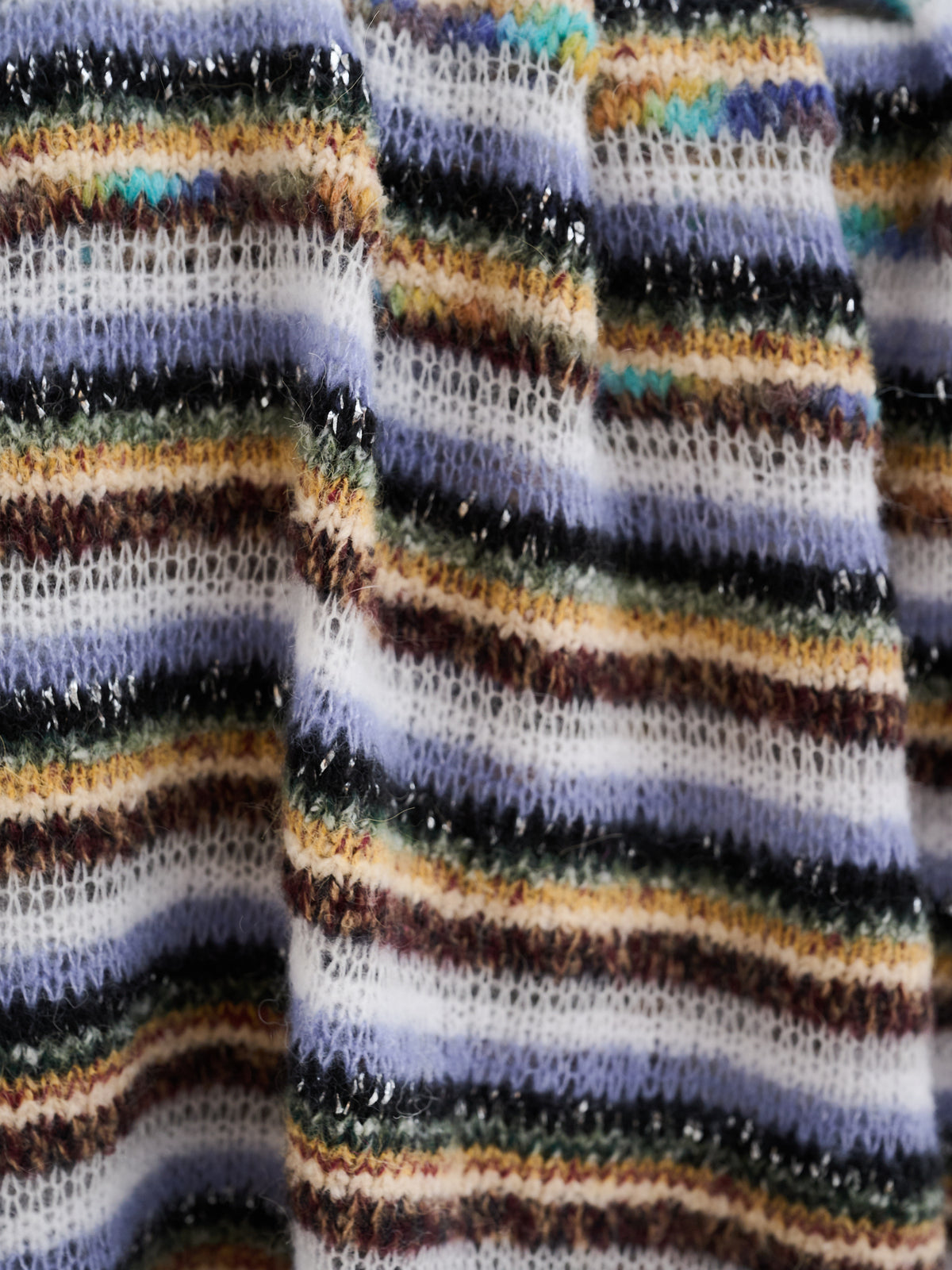 Coperta multicolor in filati d'archivio
