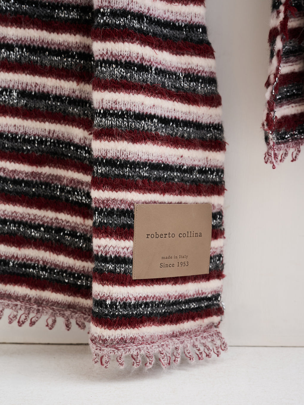 Coperta multicolor in filati d'archivio