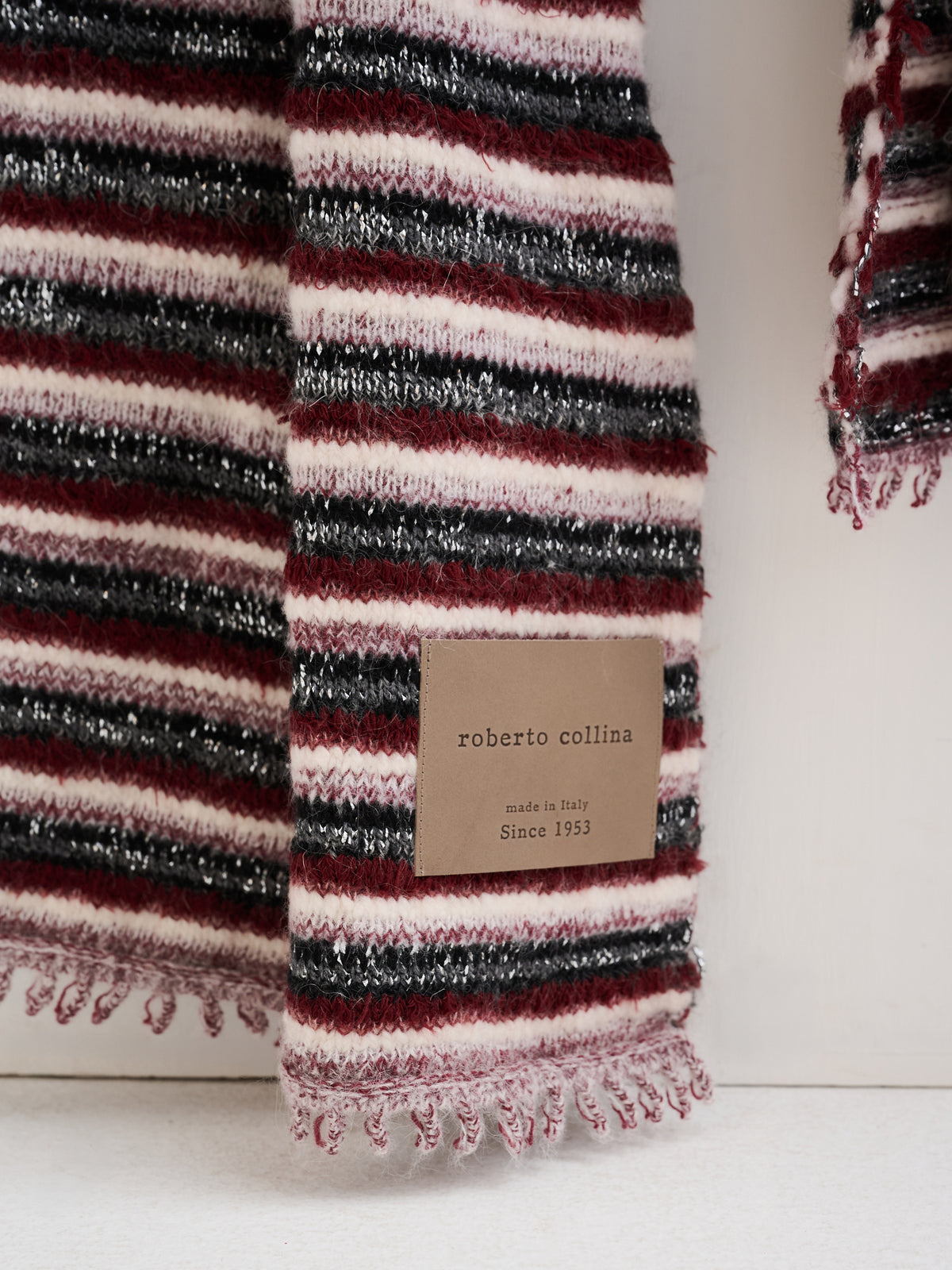 Coperta multicolor in filati d'archivio