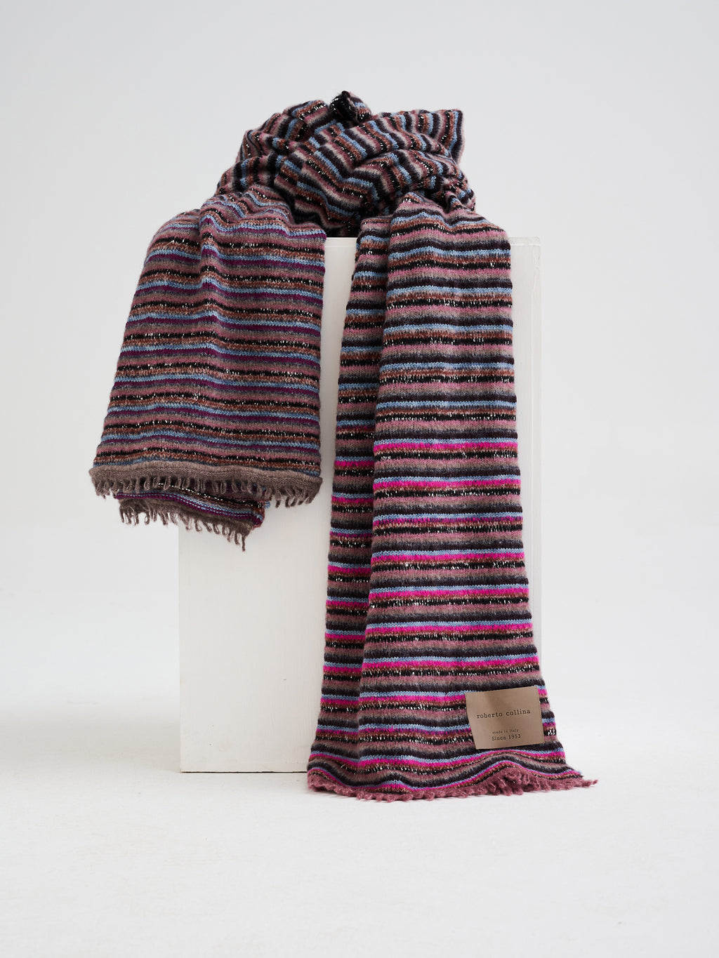 Coperta multicolor in filati d'archivio