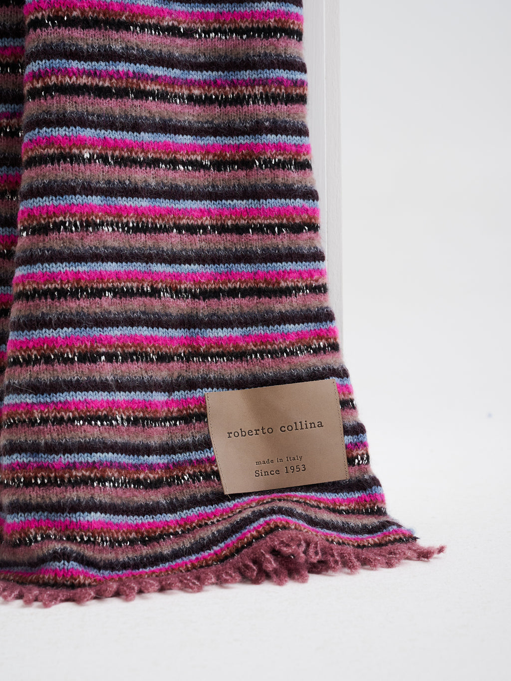 Coperta multicolor in filati d'archivio
