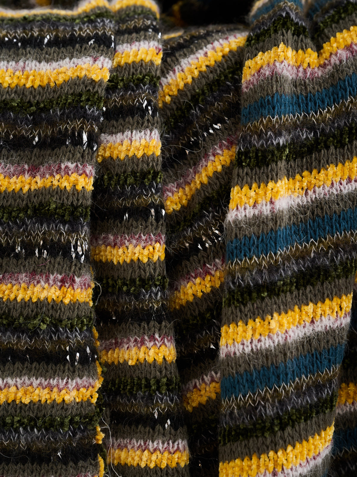 Coperta multicolor in filati d'archivio