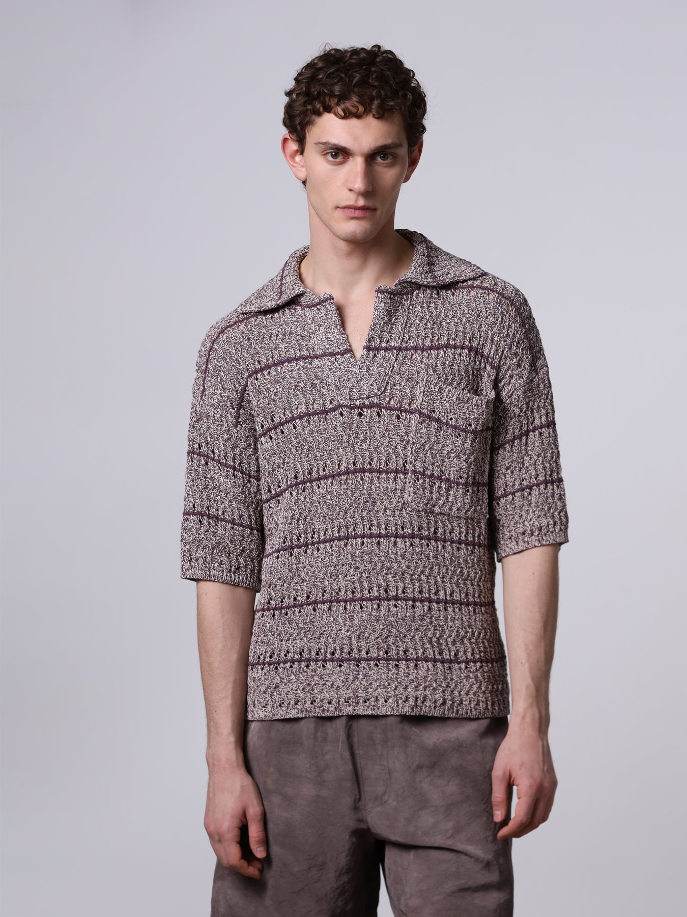 Polo punto texture mouliné