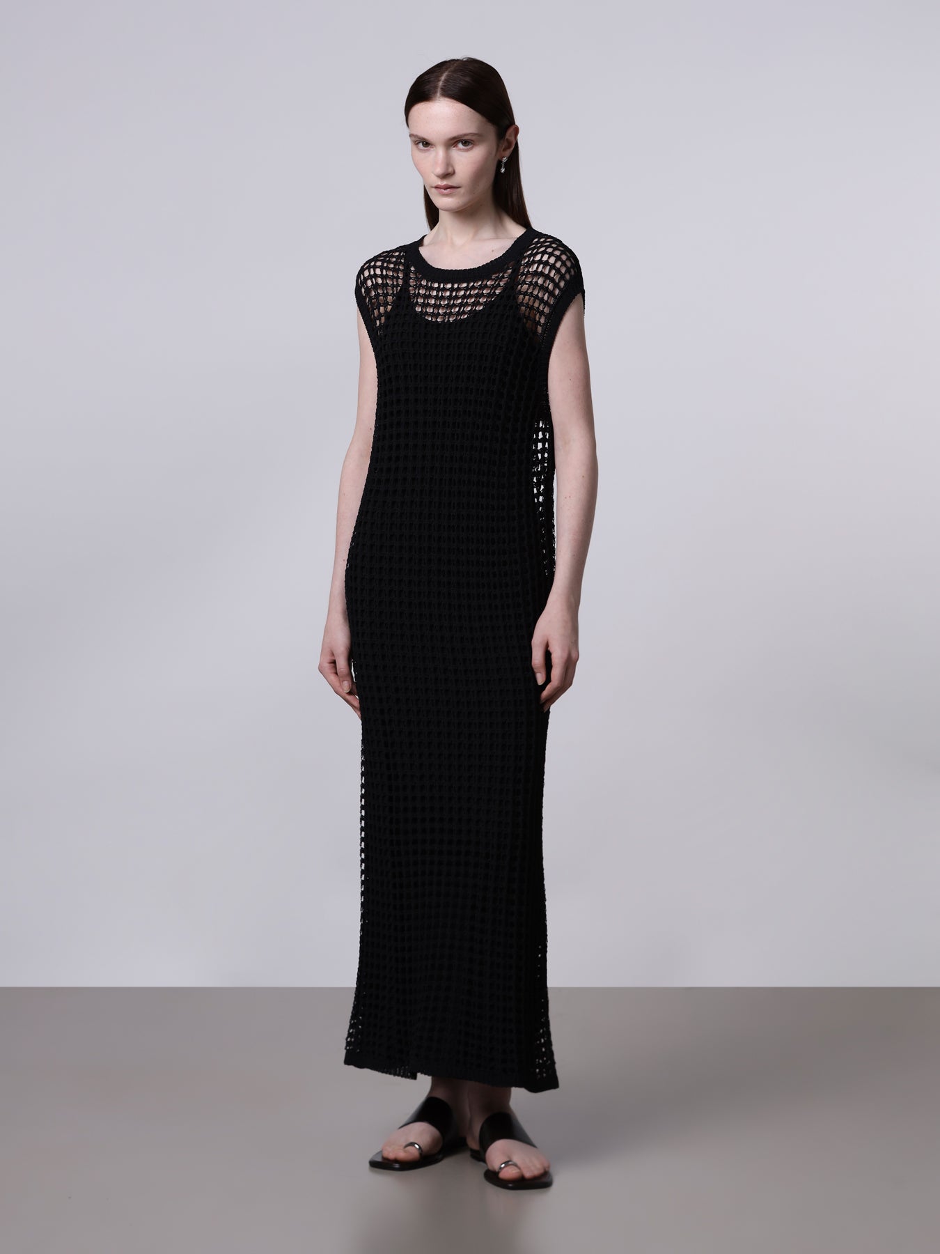 Abito in maglia retato