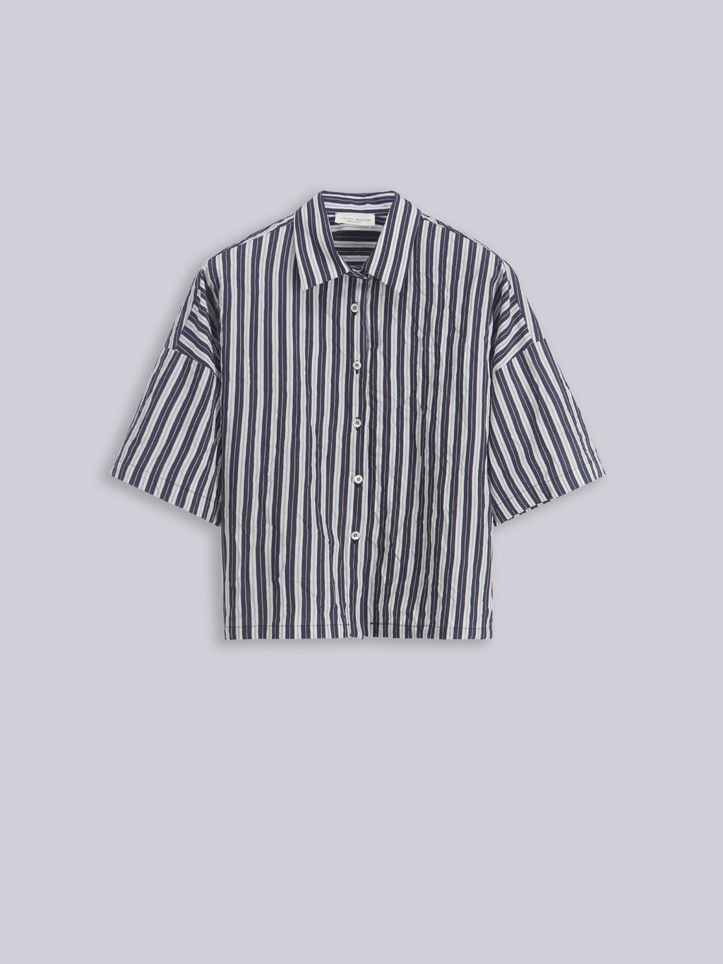 Camicia crop stropicciata