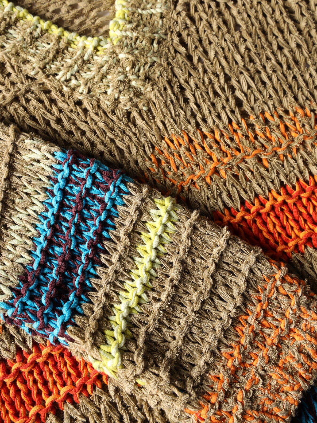 Maglia mix di punti rigata
