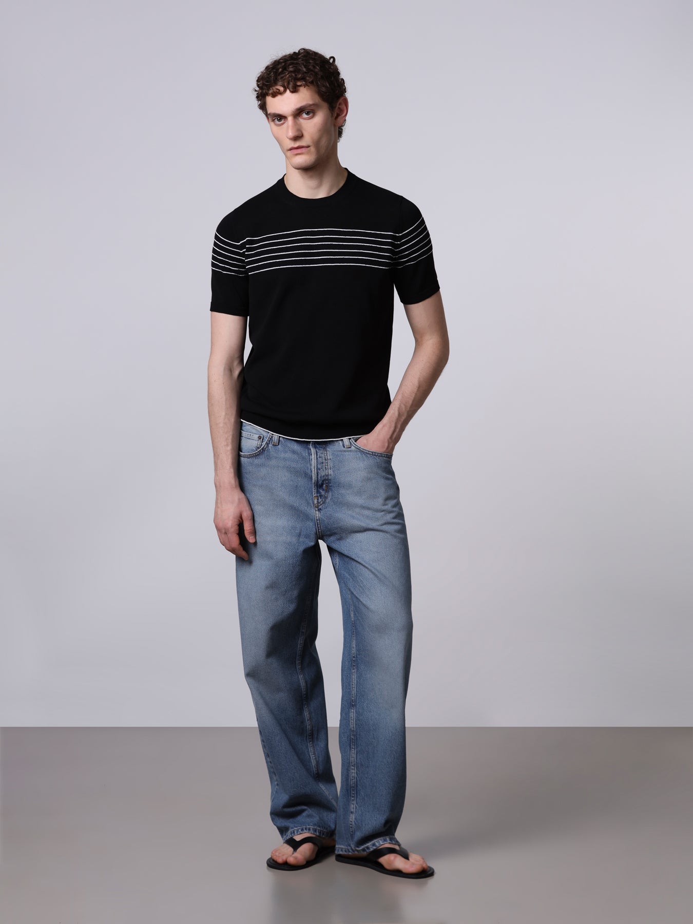 T-shirt con motivo a righe