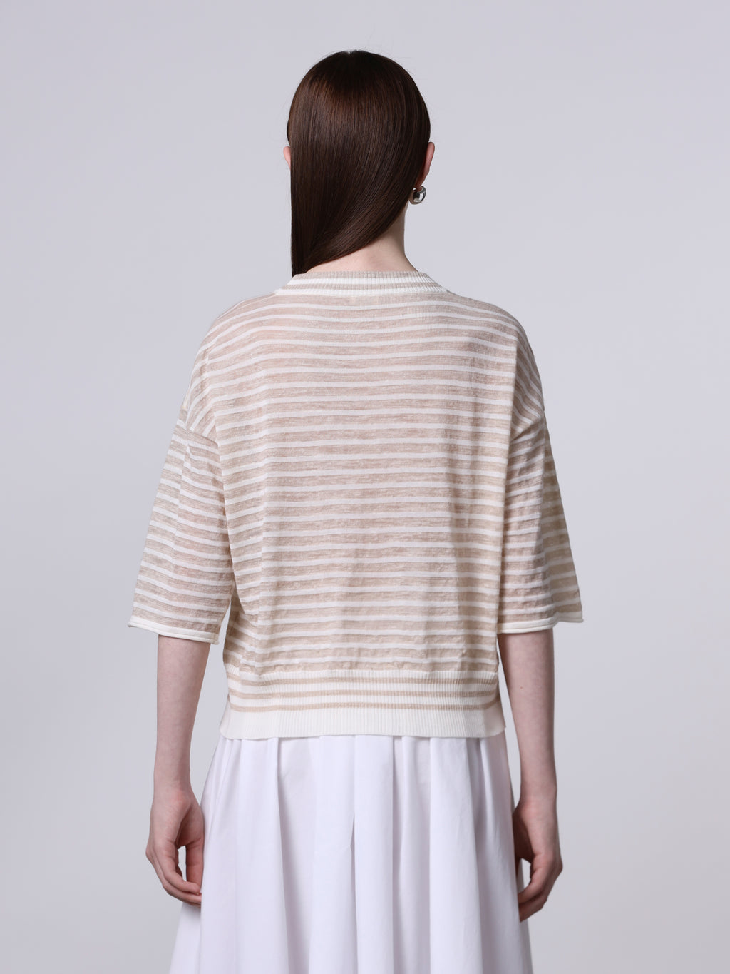 T-shirt rigata in lino