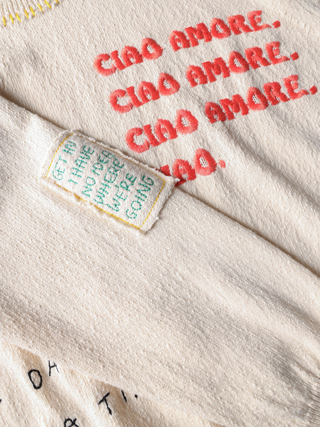 Maglia ricamata "Ciao Amore"