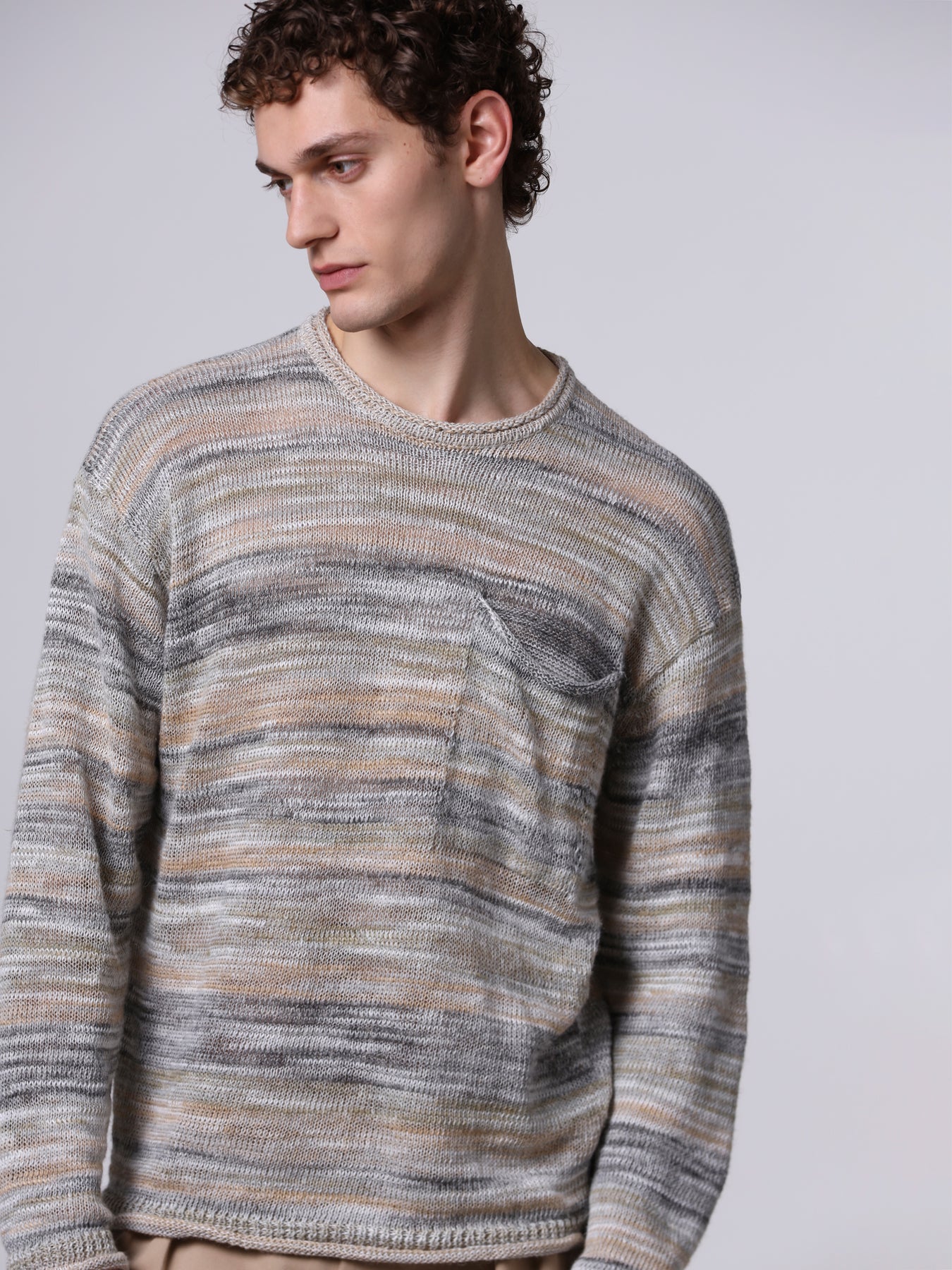 Maglia in lino con tasca