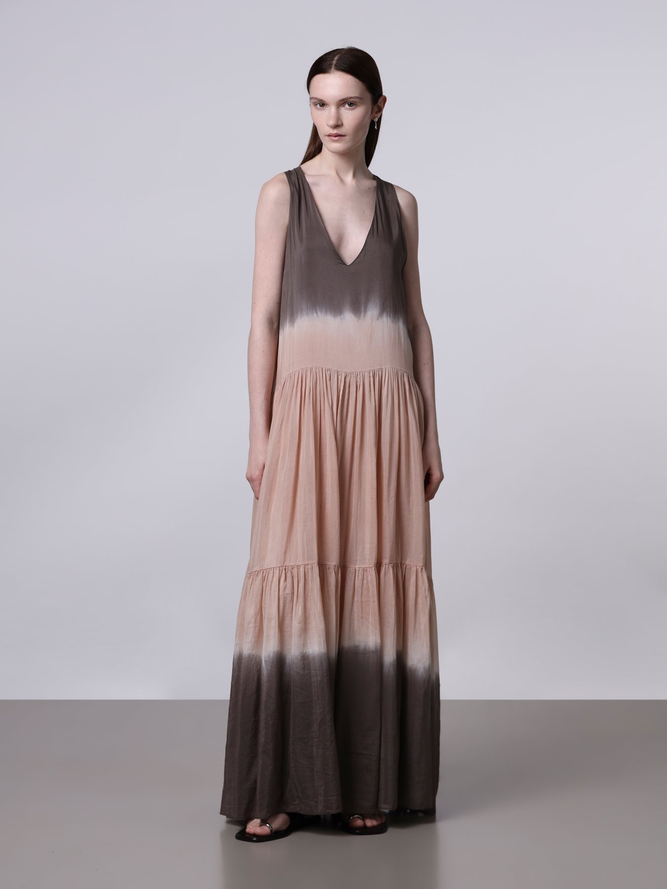 Abito semi-trasparente tie-dye