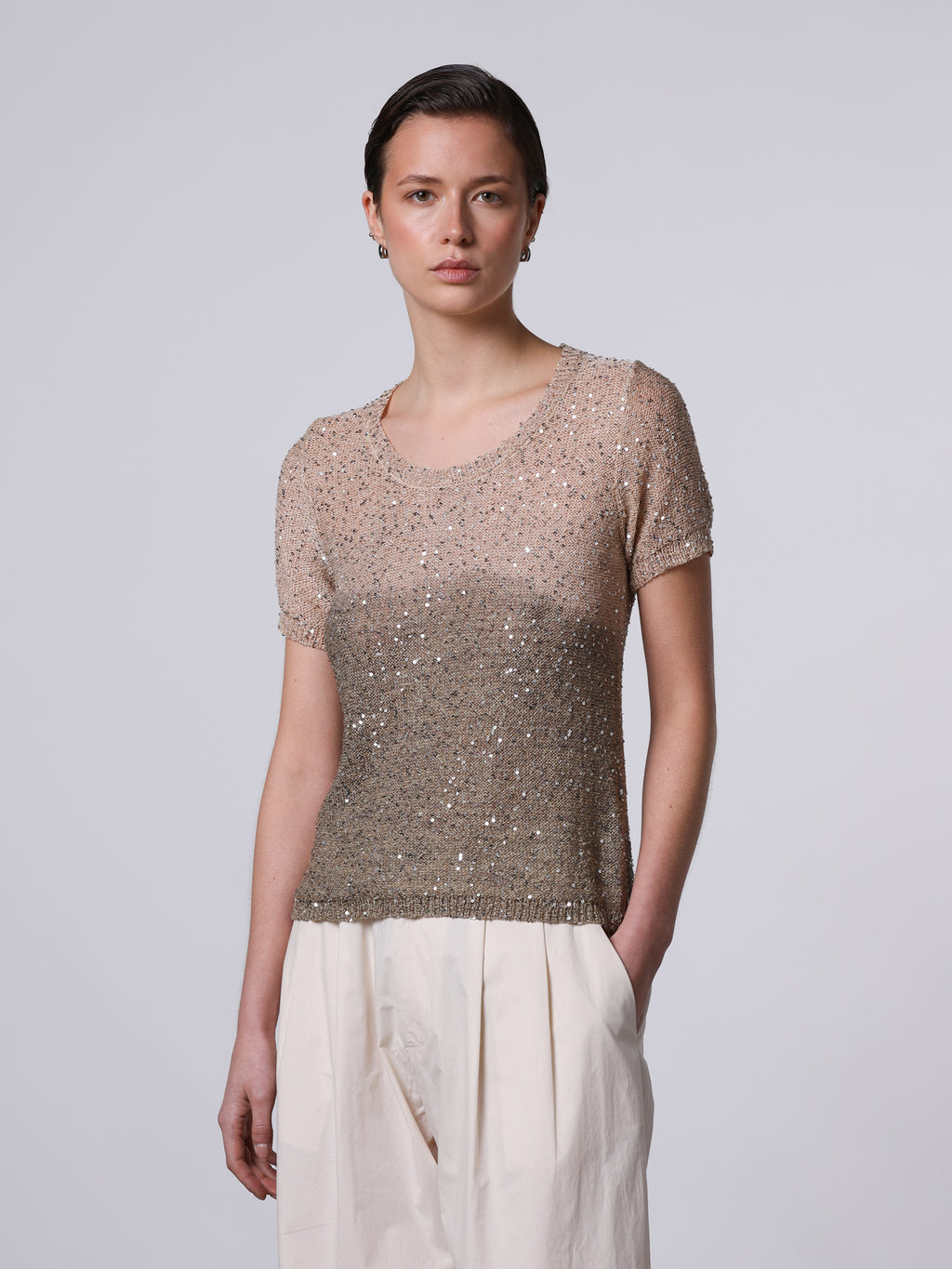 T-shirt con paillettes