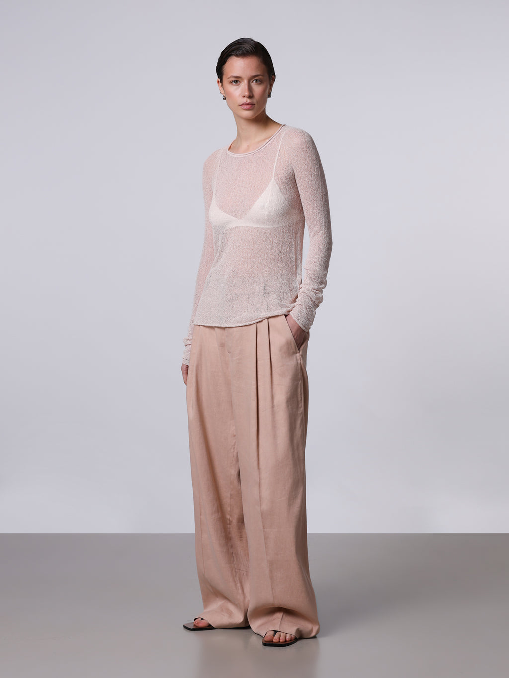 Maglia traforata effetto pizzo