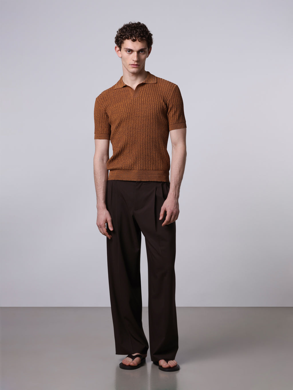 Polo a coste mouliné