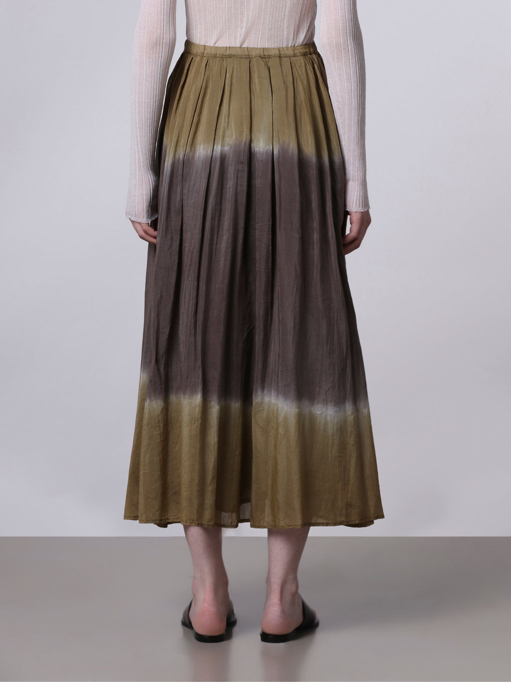 Gonna ampia a pieghe tie-dye